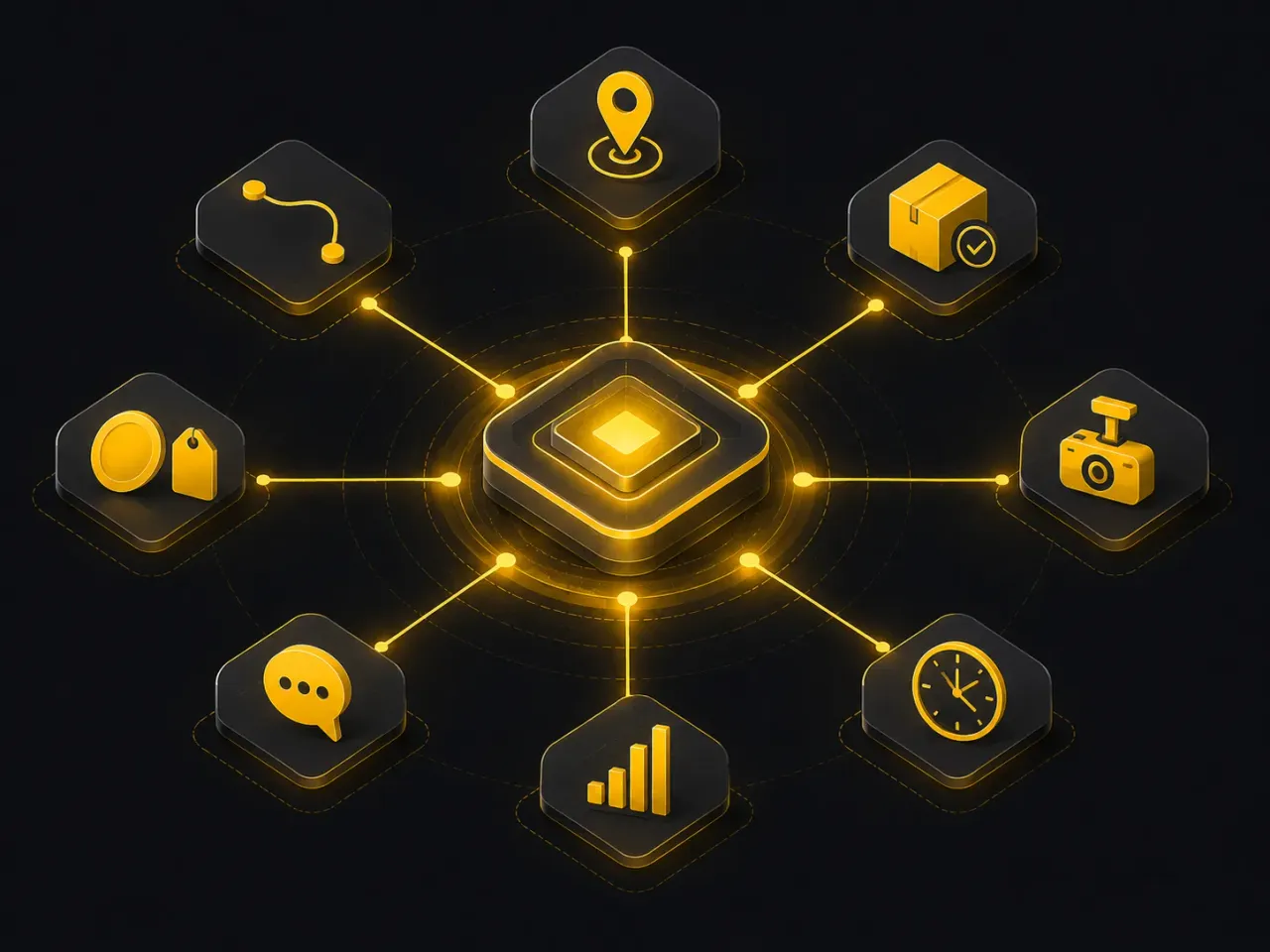 Soluções Frotix conectadas a um núcleo comum de dados — roteirização, rastreamento, entregas, jornada, custos e analytics integrados